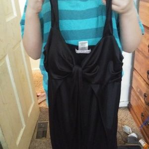 Black silk short sleeve shirt